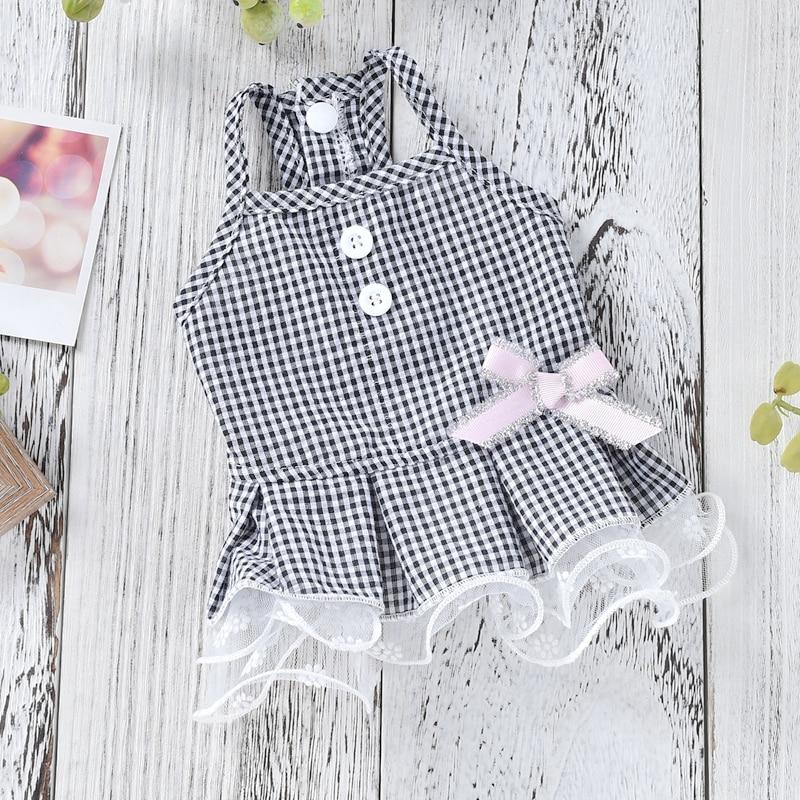 Vestido De Cuadros Para Perro Y Gato