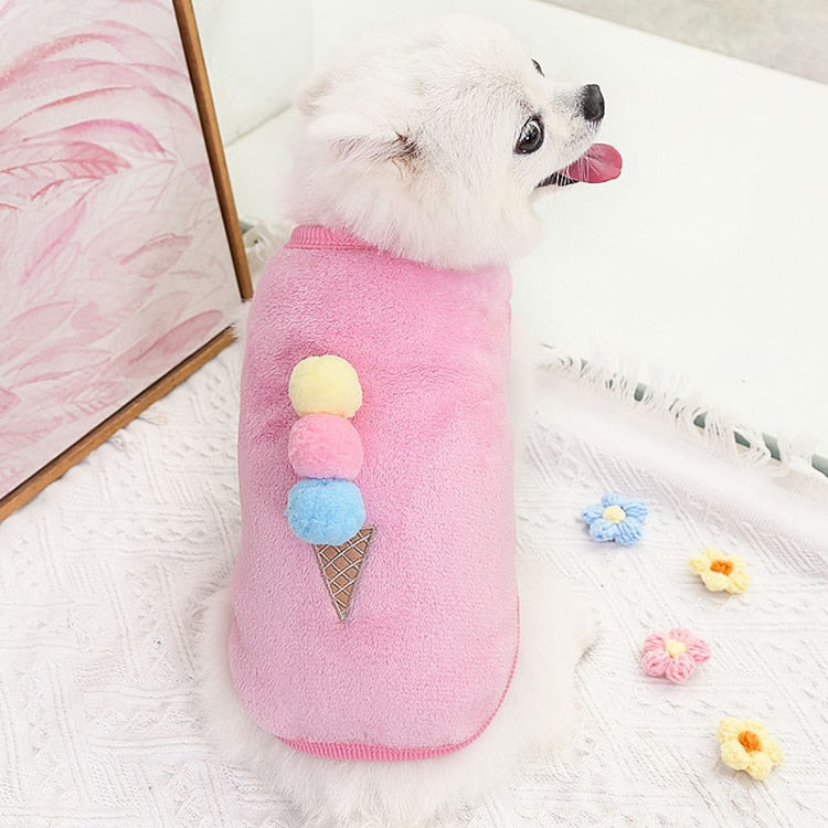 Chaleco de Lana con Aplicación de Helado