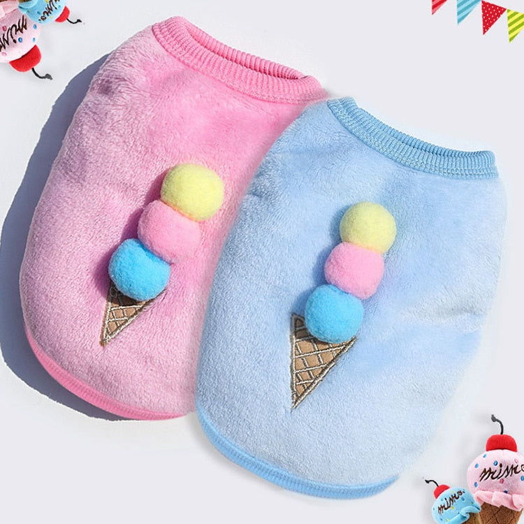 Chaleco de Lana con Aplicación de Helado