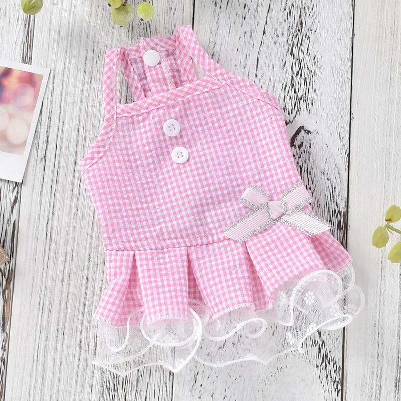 Vestido De Cuadros Para Perro Y Gato