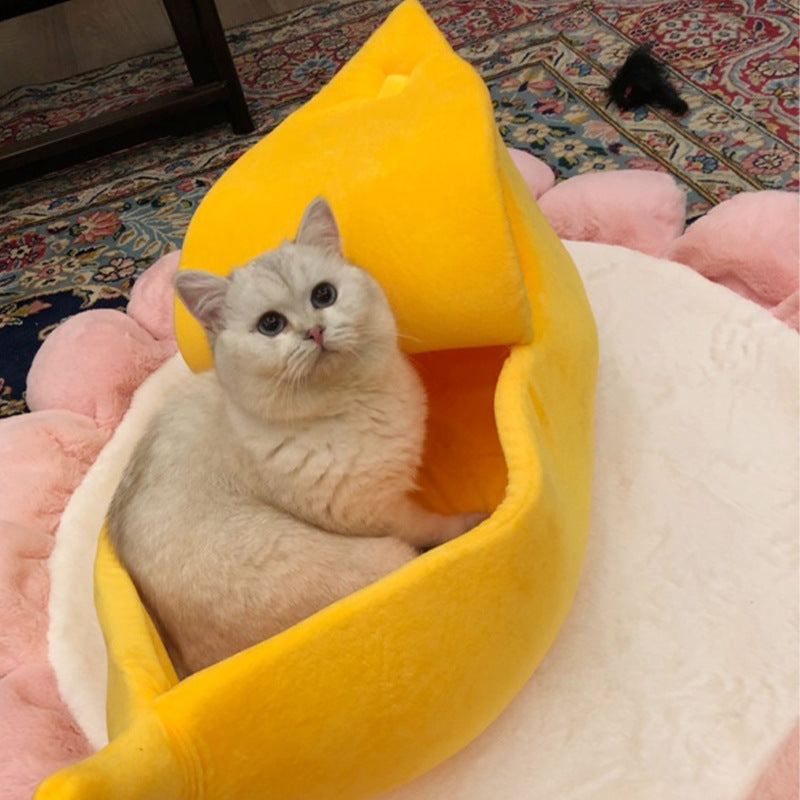 Cama De Plátano - Cama Para Gato Y Perro Estilo Plátano