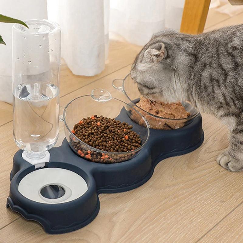 Dispensador y Comedero Ergonómico Para Perros y Gatos