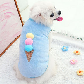 Chaleco de Lana con Aplicación de Helado