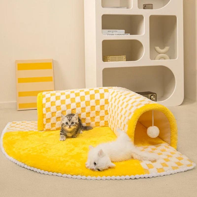 Cama y Túnel para Gatos