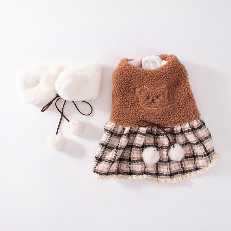 Vestido Teddy Bear con Pompones