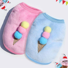Chaleco de Lana con Aplicación de Helado