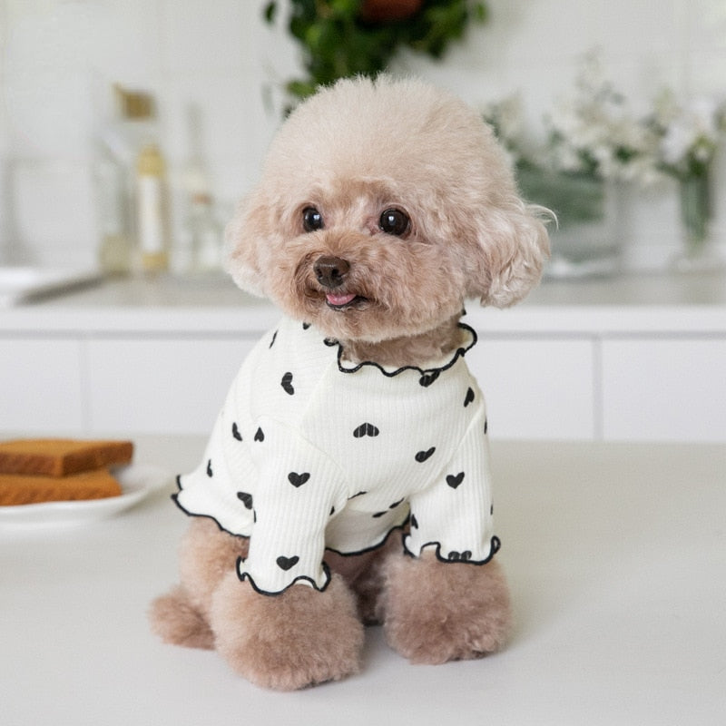 Blusa Con Estampado de Corazones