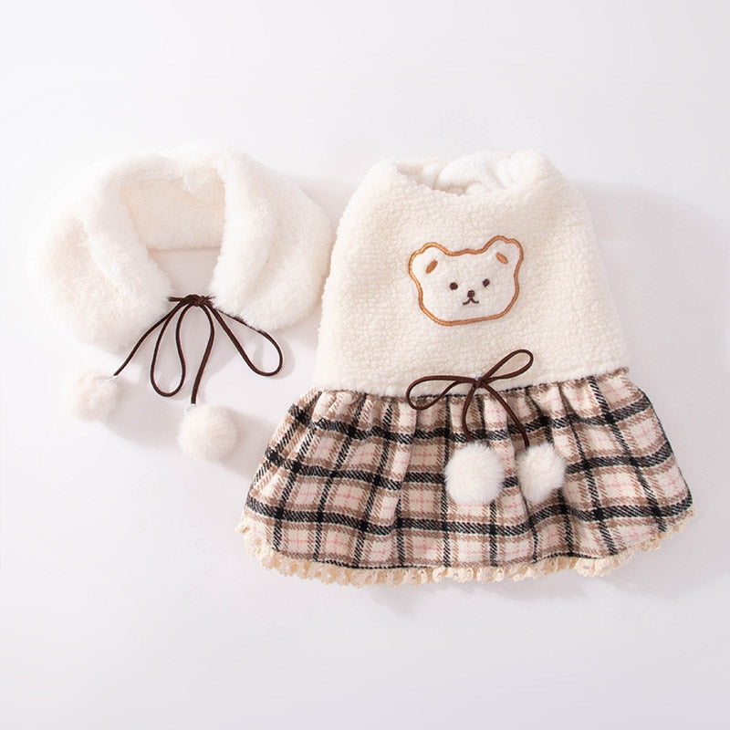 Vestido Teddy Bear con Pompones