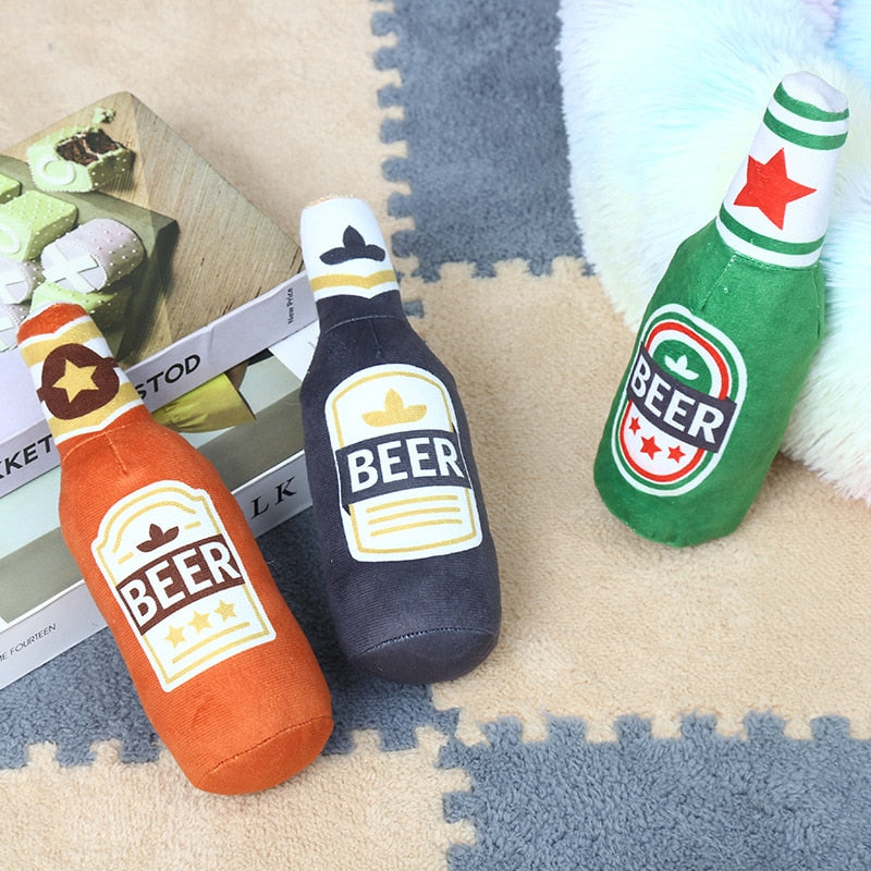Peluche Para Mascotas Tipo Botella